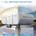 Uxcell Waterproof Pop-up Camper Trailer Cover Fits 12 -14 Rv Anti-uv With 3 2 Straps And Air Vents Protection For Motorhome