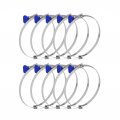 Powertec 70226-p2 4 Inch Left Hand Keyed Bridge Hose Clamp Thumb Screw Key Adjustable Stainless Steel Clamps For Dust 
