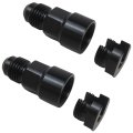 2pcs 6an 9 16-18unf Flare Fitting 5 16 Id 37a Seal Aluminum 6061-t6 Fuel Line For Ls Swap Rail Transmission Cooler Black 