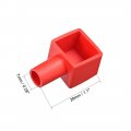 Uxcell Battery Terminal Insulating Rubber Protector Covers Square For 7mm 14mm Cable Red Black 1 Pair