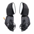 Httmt- Black Rearview Mirrors Led Turn Signals Compatible With Kawasak Ninja Zx10r 2016-2021 2017 2018 2019 P N Mt252-039-bk