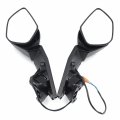 Httmt- Black Rearview Mirrors Led Turn Signals Compatible With Kawasak Ninja Zx10r 2016-2021 2017 2018 2019 P N Mt252-039-bk