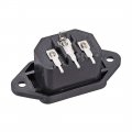 Uxcell C14 Panel Mount Plug Adapter Ac 250v 10a 15a 3pins Iec Inlet Module Power Connector Socket Right Angle