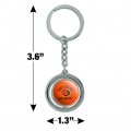 Graphics More East Central University Tigers Logo Keychain Spinning Round Chrome Plated Metal