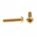 Prime-line Machine Screw Round Head Slotted Phillips Combo 8-32 X 3 4 In Solid Brass Pack Of 100