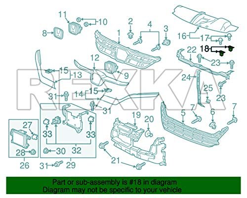Rexka 30pcs Latch Engine Cover Grommet For 91548-tz5-a02 Acura Mdx Rdx Tlx Honda Odyssey Pilot Ridgeline 91548tz5a02