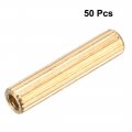 Uxcell 50pcs Brass Round Straight Pcb Pillar Female Thread Standoff Spacer M2x3x14mm
