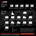 Oxgord 10 Piece Seat Cover Set For Car Truck Suv Van Pickup Cloth Solid Black