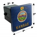 Rustic Kansas State Flag Distressed Usa Tow Trailer Hitch Cover Plug Insert