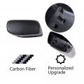Anzios Pair Carbon Fiber Side Door Mirror Cover Cap Replacement For 2003-2007 Bmw E60 E61 520i 523i 525i 530i 540i 545i 550i