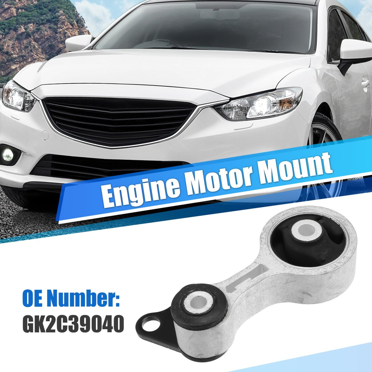 Engine Motor Mount Gk2c39040 For Mazda 6 S 0l V6 Gas 2003 2008 Bracket Front Rear Support Silver Tone And Black Metal Rubber 7