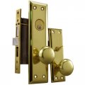 Maxtech Grade 2 Nyc Apartment Entry Mortise Lockset Like Marks 91a 2-1-2 Inch Backset Polish Brass Us3 Right Hand 