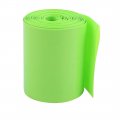 Uxcell 75mm Flat Width 2m Length Pvc Heat Shrink Tube Green For 18650 Batteries 