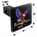 Freedom Choppers Motorcycle Patriotic American Flag Eagle Bike Tow Trailer Hitch Cover Plug Insert