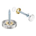 12 Pcs Screw Covers Caps 304 Stainless Steel Mirror Screws Decorative Cover Nails Fasteners For Sign Advertising Hardware 