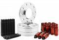 4 Pc 5x130 Mm Hub Centric Spacers 17 25 Thick  90 Stud Conversion M14x1 5 Open End Red Lug Nuts Works For 911 924 928 Boxter 