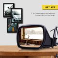 Black Left Side Mirror Fit For 1990-1997 Toyota Land Cruiser Smooth Glass Manual Folding Non-heated