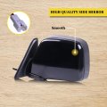 Black Left Side Mirror Fit For 1990-1997 Toyota Land Cruiser Smooth Glass Manual Folding Non-heated