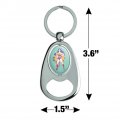 Graphics More Wonder Woman Vintage Keychain Chrome Metal Spinning Oval Bottle Opener