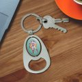 Graphics More Wonder Woman Vintage Keychain Chrome Metal Spinning Oval Bottle Opener