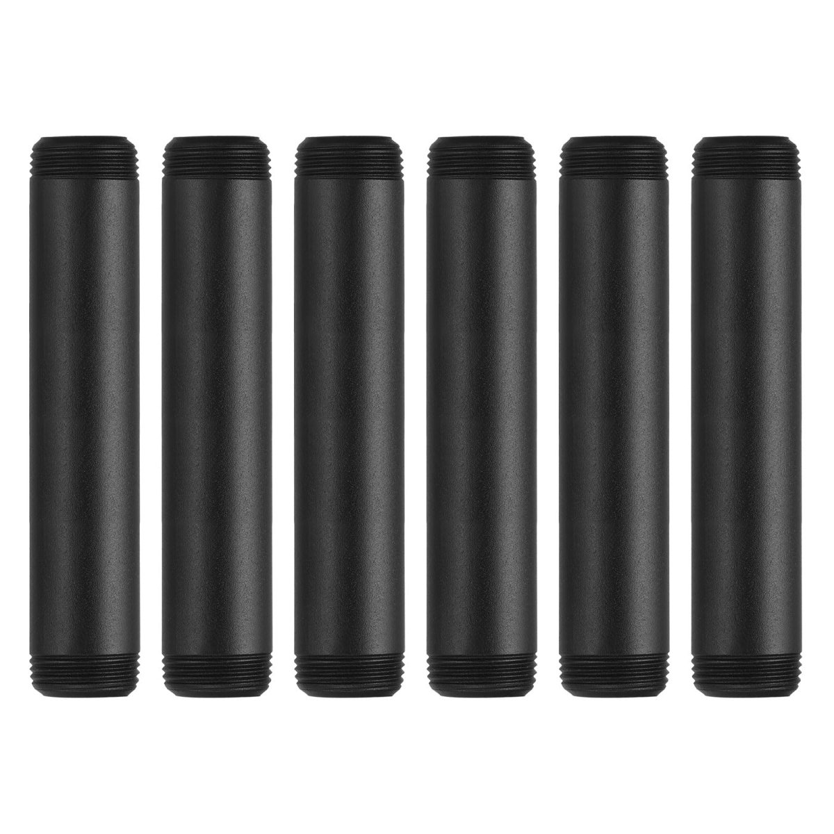 6pcs 1 X6 Plumbing Pipe Pre-cut Galvanized Male Threaded Pipes