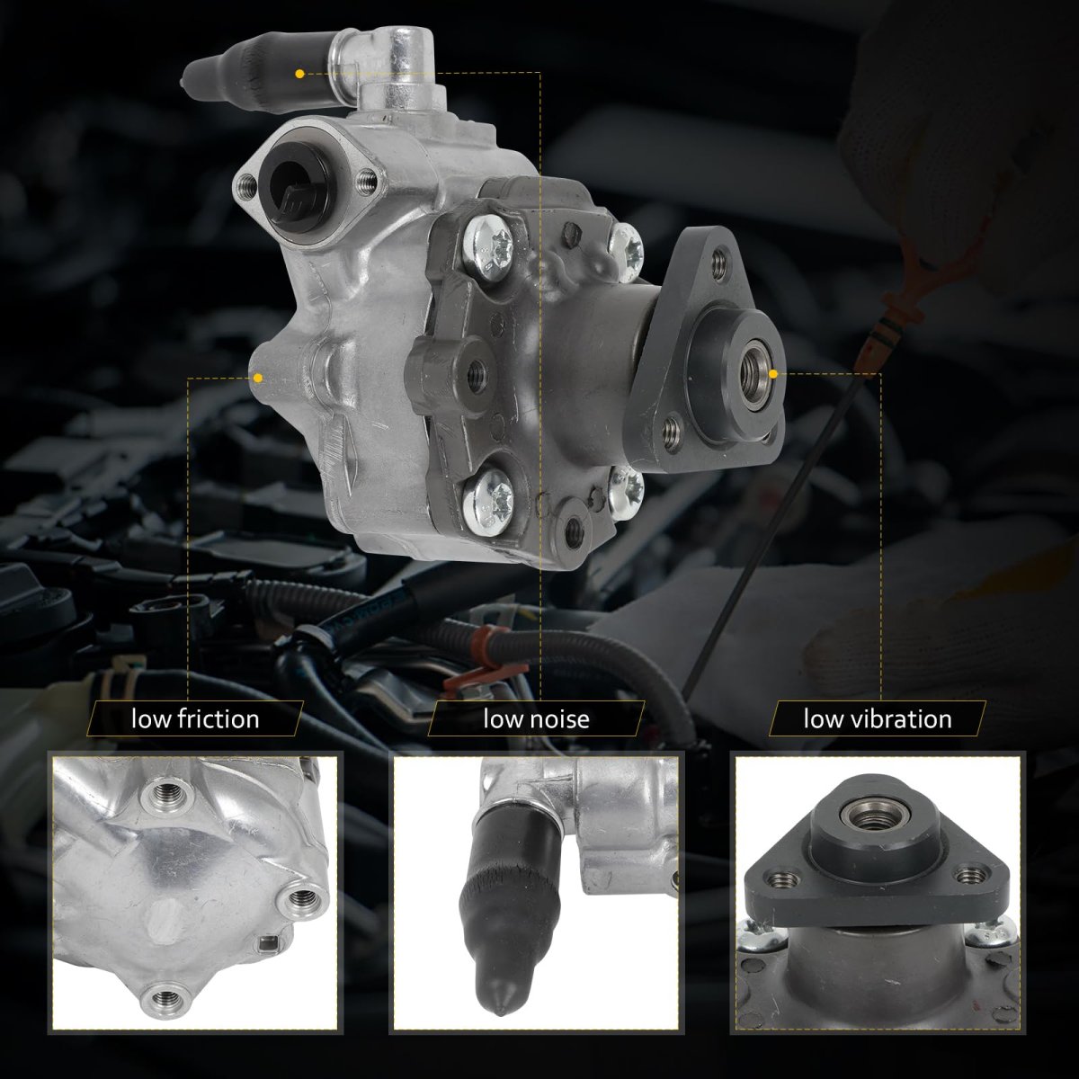 Power Steering Pump For Audi Q5 2009 2012 V6 3 2l Fits 8r0145155j And 21 511 Without Dynamic