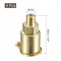 Uxcell Spring Grease Oil Cup Cap M10x1 Male Thread 3ml Copper Plating Machine Parts 4pcs