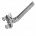 Uxcell Zinc Alloy Right Hand L Shaped Window Casement Locking Handles Silver Gray 2pcs