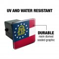 Georgia State Flag Tow Trailer Hitch Cover Plug Insert