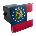 Georgia State Flag Tow Trailer Hitch Cover Plug Insert