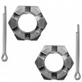 Caltric Rear Wheel Castle Nuts Compatible With Suzuki Quadrunner 250 Ltf250 1988-1990
