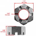 Caltric Rear Wheel Castle Nuts Compatible With Suzuki Quadrunner 250 Ltf250 1988-1990
