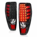 Amerilite For 2004-2012 Colorado Canyon Led Pure Black Replacement Tail Lights Set Passenger And Driver Side