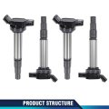 4pcs Ignition Coils For 1 8 L4 2009-2019 Toyota Corolla 2009-2014 Matrix 2010-2015 Prius 2012-2017 V 2008-2014 Scion Xd