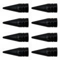 8 Pack Black Long Spiked Wheel Tires Valve Stem Caps Metal Thread Kit For 1995-2016 Honda Civic