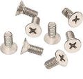 Satin Nickel Phillips 5 Mm X 12 Cover Plate Flat Head Screws Stainless Steel Replacement For Junior Cathedral Geneva Prima 