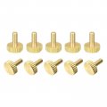 Uxcell 10pcs Brass Knurled Thumb Screws M3x8mm Flat Grip Bolt Knobs Fasteners For Electronic Mechanical