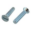 1 4-20 X 6 In Zinc Plated Flat Head Slotted Machine Screws Pack Of 12 