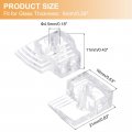 Uxcell 22set Glass Retainer Clips Kit 21mm Plastic Cabinet With Screws For Fixing 6mm Thick Doors Mirror Clear