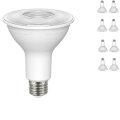 Satco Led R30l Lamp 8 5w 75w Equivalent 3000k Soft White 90 Cri 40a Beam Angle Dimmable Medium Base 120v Clear Finish A 2 Bulbs 
