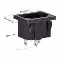 Uxcell C14 Panel Mount Plug Adapter Ac 250v 10a 3 Pins Iec Inlet Power Connector Socket Straight Pack Of 10
