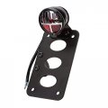 Black Motorcycle Side Mount Stop License Plate Brake Tail Light For Cg125 Gn125 Vtx Shadow Cruiser Chopper Bobber Custom