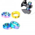 Ihreesy Bike Headset Spacer 4 Pieces Titanium Alloy Bicycle Stem Threadless Spacers Multicoloured