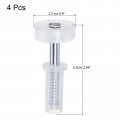 Uxcell Bifold Door Hardware 4-pack Bi-fold Top Guide Wheel Closet Repair Part Kit For Sliding Wardrobes Folding Door Silver