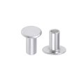 100 Pcs 2 5mm X Aluminum Flat Head Semi-tubular Rivets Silver Tone 