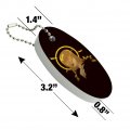 Graphics More Dark Angel Woman With Gold Halo Floating Keychain Oval Foam Fishing Boat Buoy Key Float