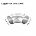 Uxcell Stainless Steel 304 Pipe Fitting Long Radius 90 Degree Elbow Butt-weld 1-1 2-inch Od 1mm Thick Size 5pcs