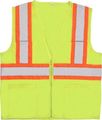 Safety Vest Class 2 Hv Lime Zipper Medium 100 Polyester Mesh S383p 61815 