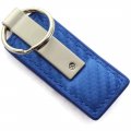 Au-tomotive Gold Inc Officially Licensed Blue Carbon Fiber Leather Key Fob For Jeep Grill Desing 
