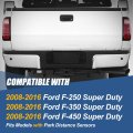 Auto Dynasty Rear Bumper End Cap Replacement Compatible With 2008-2016 Ford F-250 350 450 Super Duty W Park Assist Cutouts